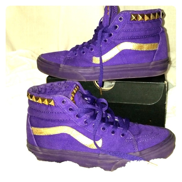 purple and gold vans